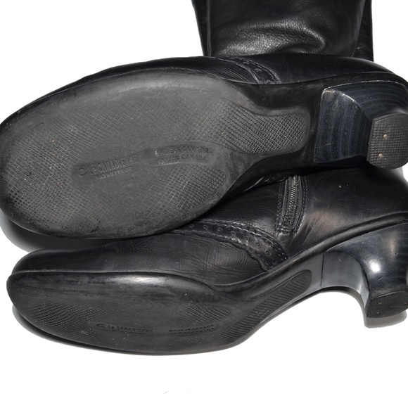 La Canadienne Tahra Brogue Leather Boots 8.5 Black - Picture 4 of 8